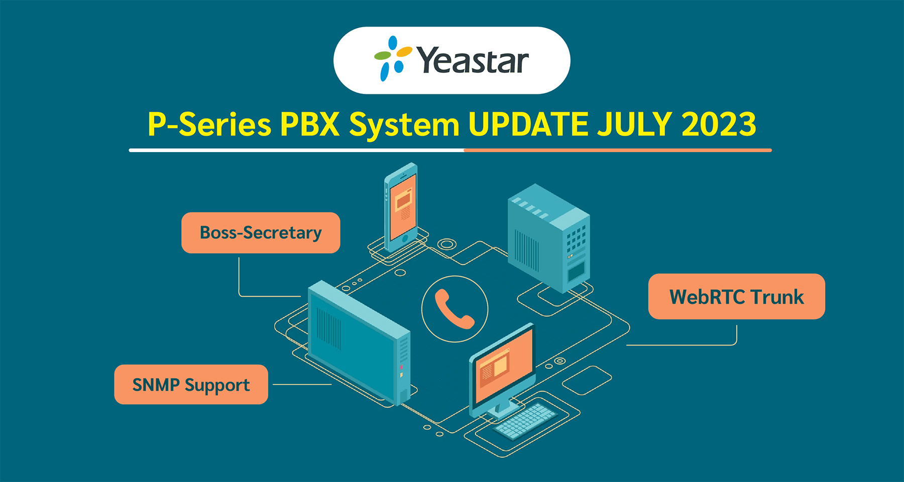 การอัปเดต P-Series (กรกฎาคม 2023): ฟีเจอร์ Boss-Secretary, WebRTC Trunk, SNMP Support และอื่นๆ