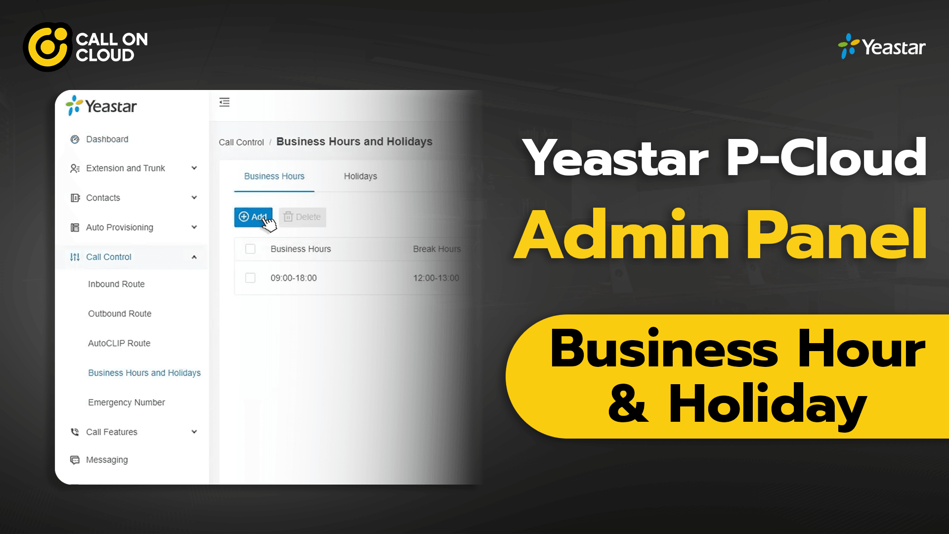 Admin Panel - Business Hour & Holiday