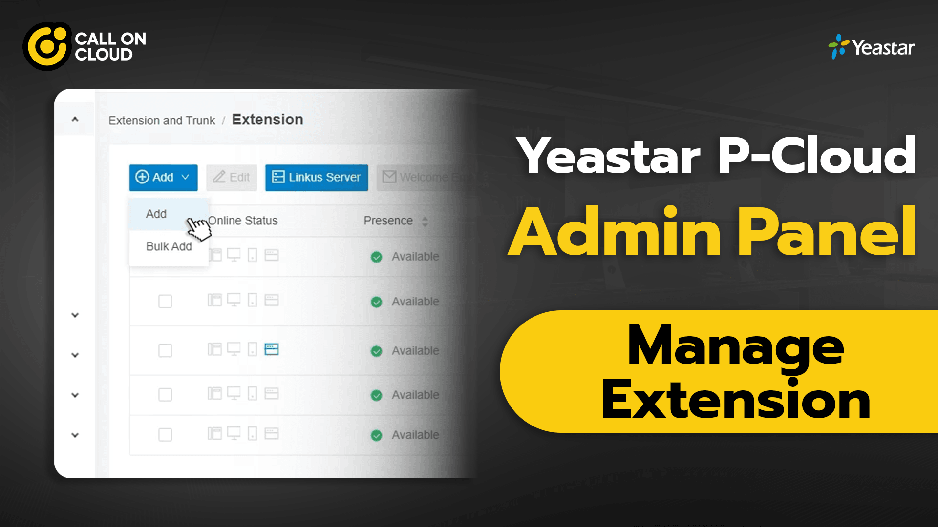 Admin Panel - Manage Extension