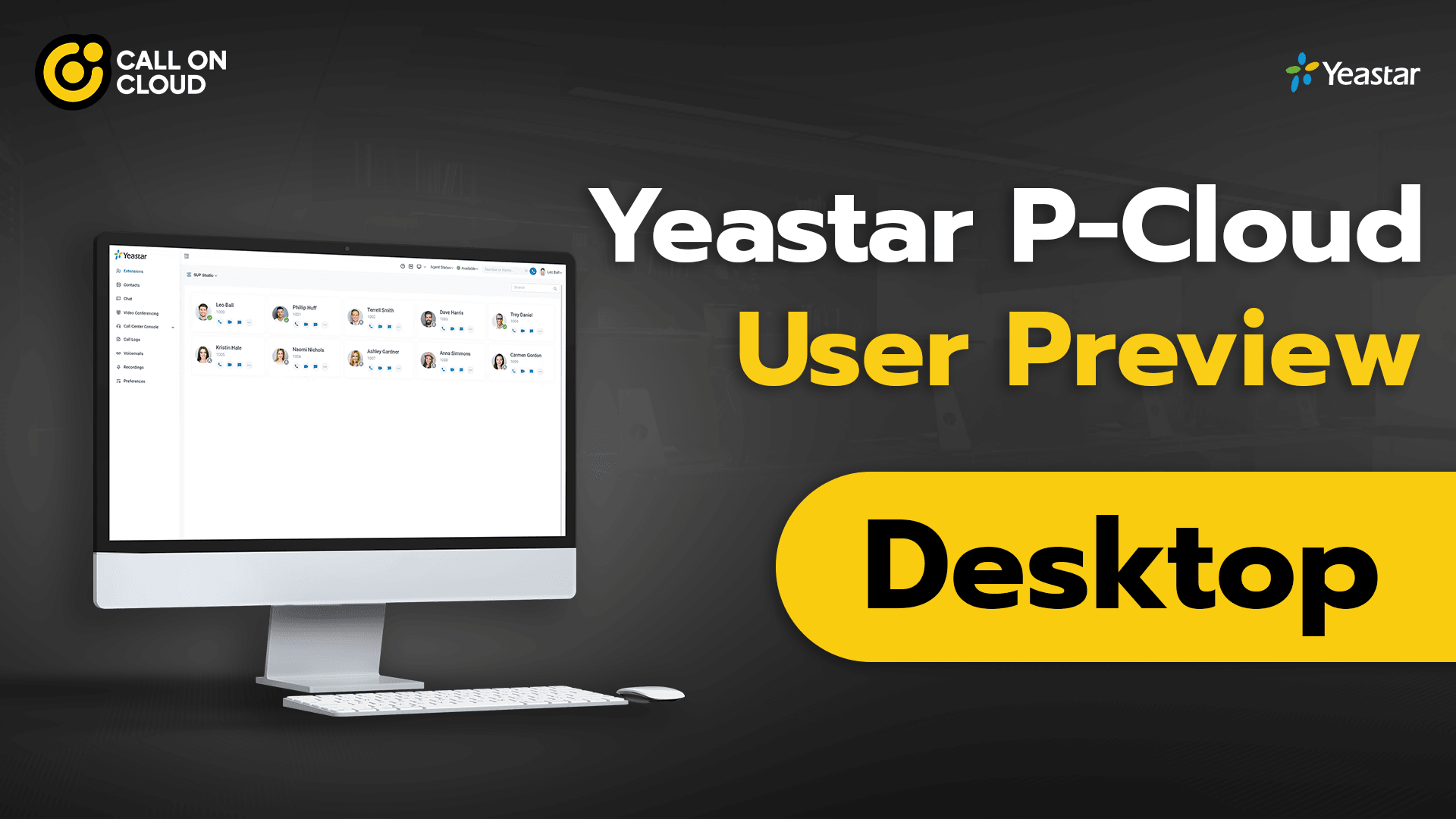 Yeastar P-Cloud - User Preview - Desktop